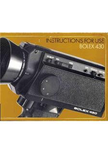 Bolex 430 manual. Camera Instructions.